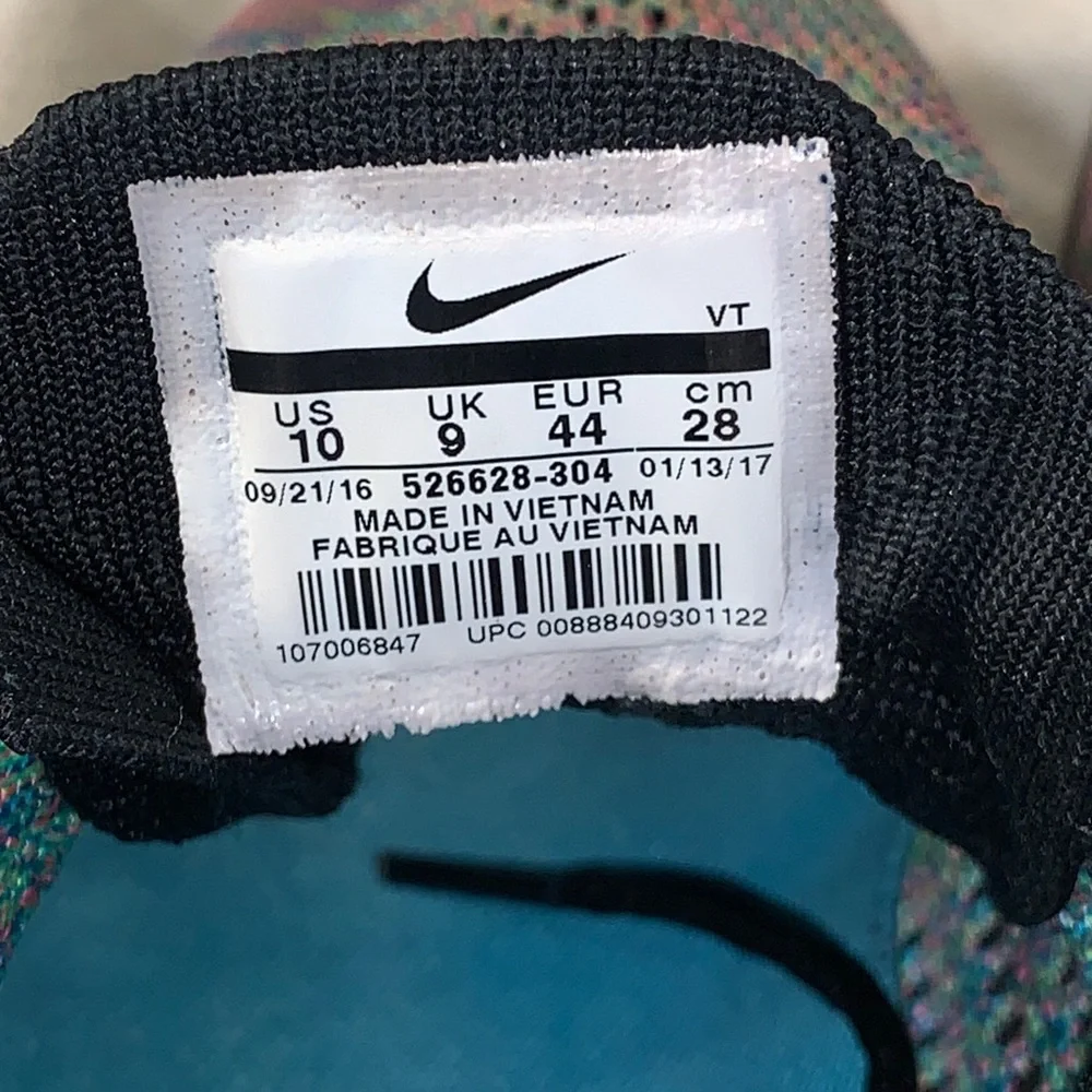 Nike Women’s Flyknit Racer ‘Multi-Color 2.0 Running Shoes with Black Swoosh